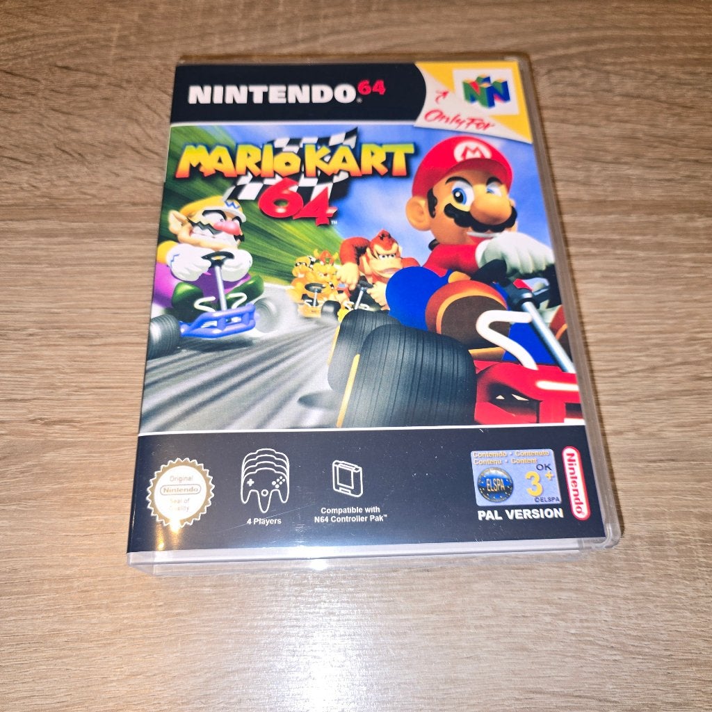Mario Kart 64 N64 Game Case (4), Spelcomputers en Games, Games | Nintendo 64, Verzenden, 1 speler, Racen en Vliegen, Zo goed als nieuw