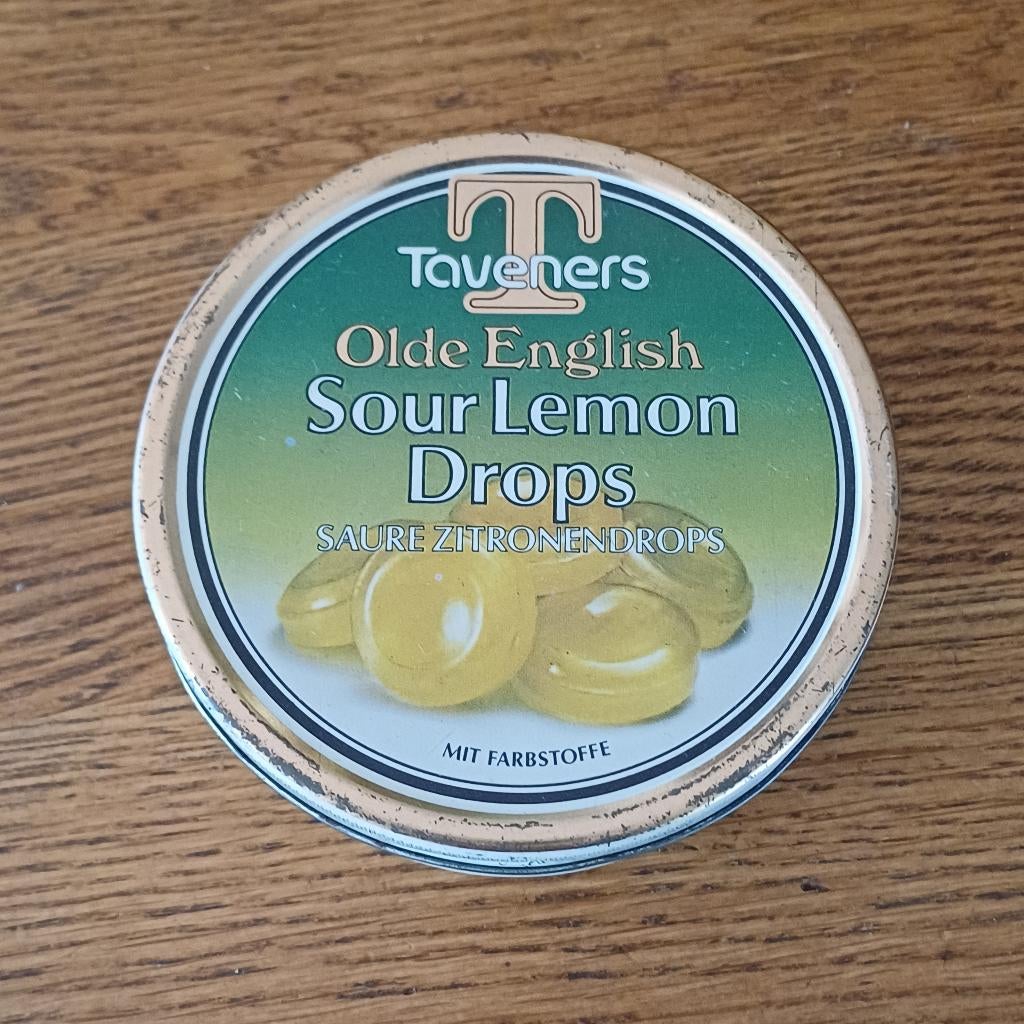 Blikje Taveners Olde English Sour Lemon Drops, Ophalen of Verzenden, Gebruikt, Overige, Overige merken