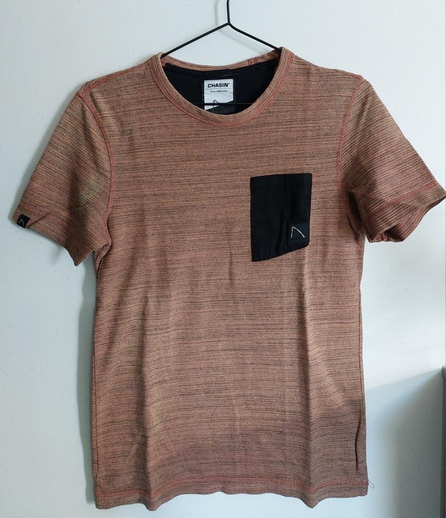 * Chasin t-shirt middenbruin mt.S, Chasin, Bruin, Ophalen of Verzenden, Zo goed als nieuw