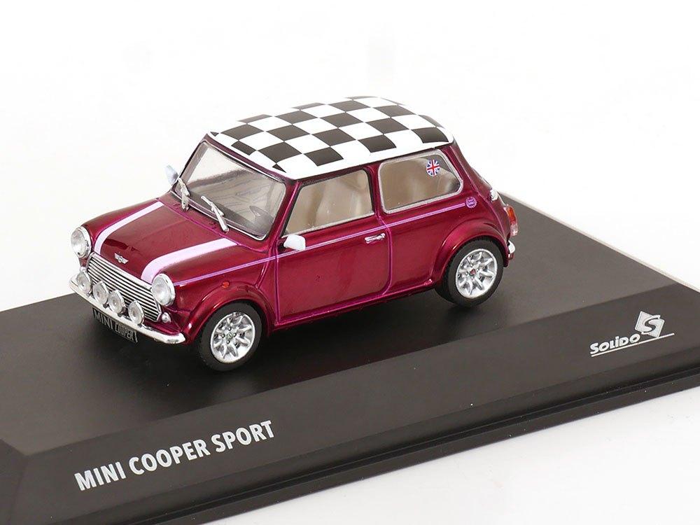 Mini Cooper Sport 1997 Paars Metallic / Zwart 1-43 Solido, Solido, Tschuiten@hotmail.com, Auto, Solido