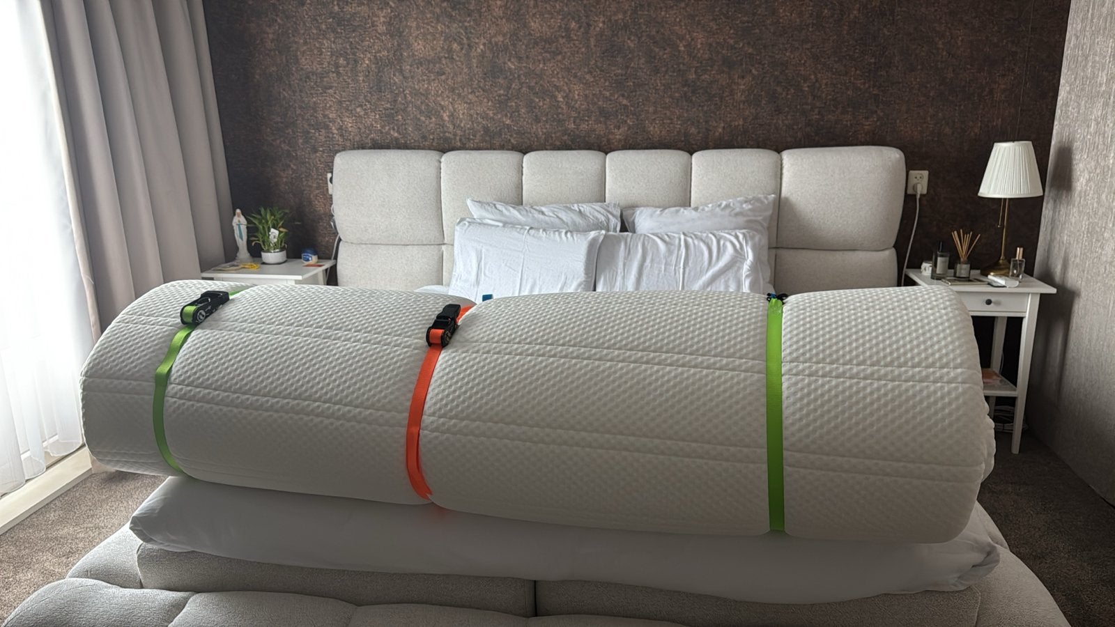 Comfortabel matras topper 180x200 cm - nieuw, Huis en Inrichting, Tweepersoons, Ophalen of Verzenden, Zo goed als nieuw, Matras
