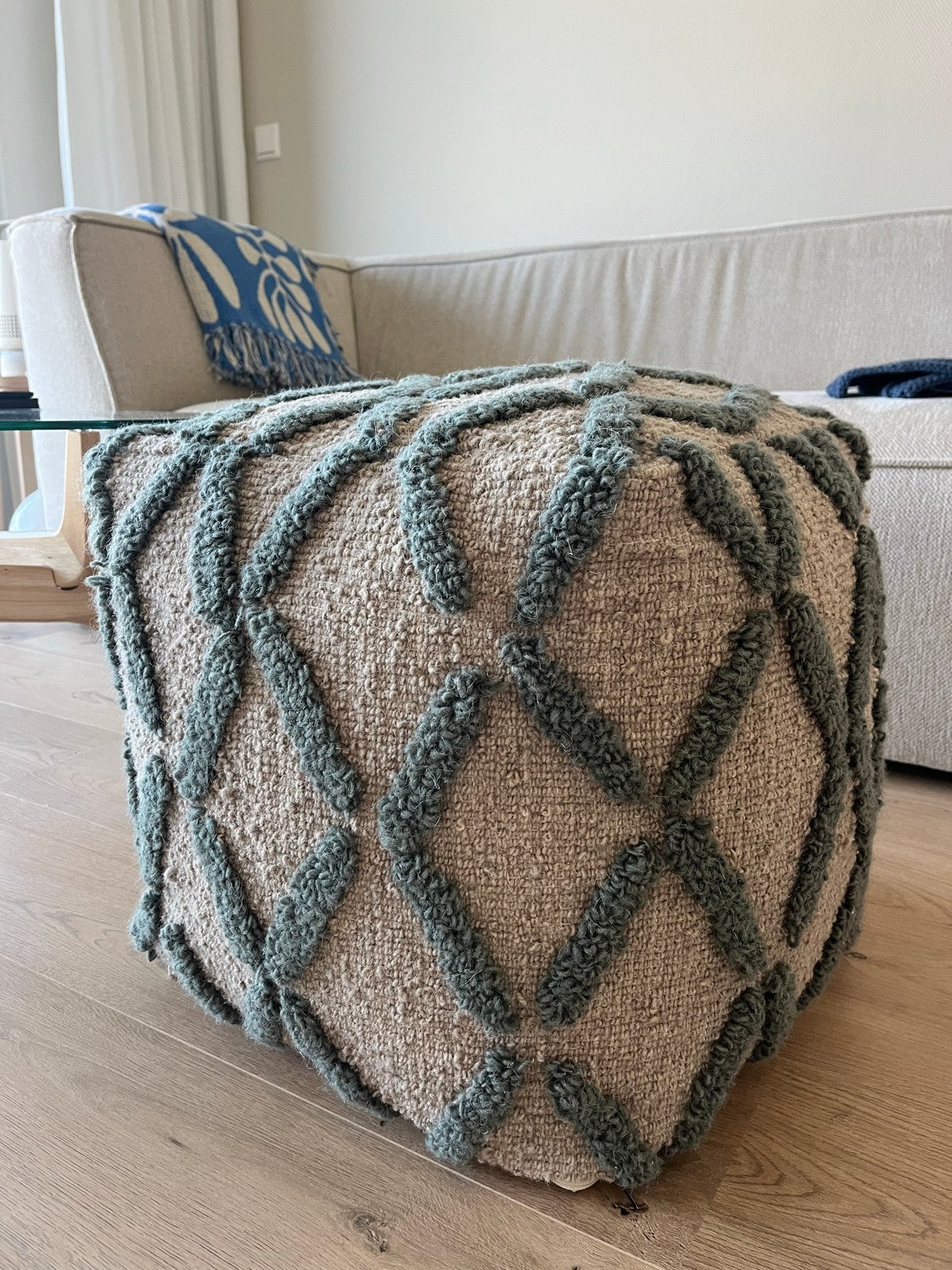 NOUS Living Poef - Nieuwstaat, Ophalen, Minder dan 50 cm, Vierkant, Nieuw