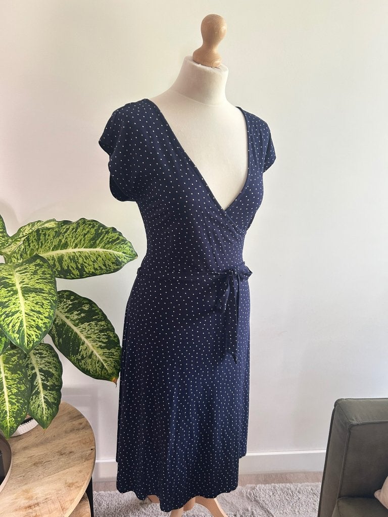 King Louie maat L zomer stippen Mira dress 3335, Kleding | Dames, Blauw, Maat 42/44 (L), Ophalen of Verzenden, Zo goed als nieuw