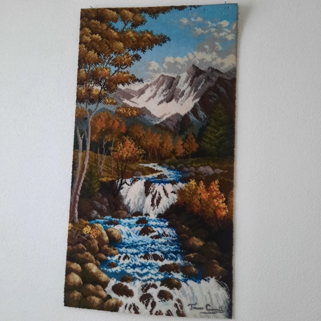 british carpet wandkleed bergen / waterval, Huis en Inrichting, 69 cm, Gebruikt, Meerkleurig, Ophalen of Verzenden