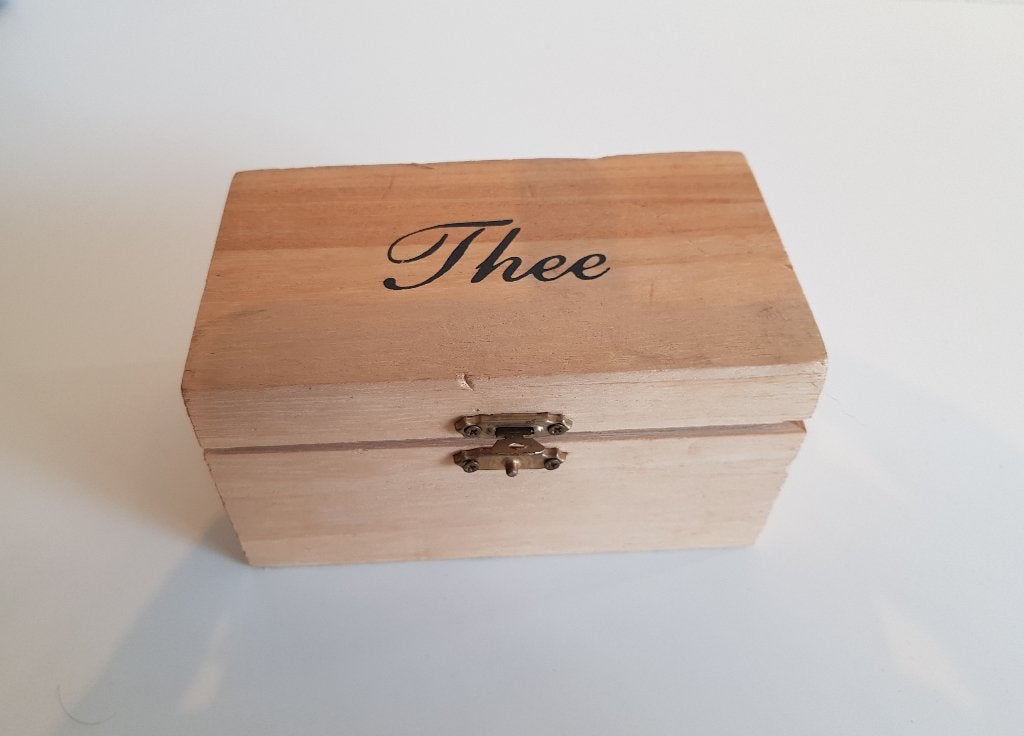 Houten theedoos met twee vakken, Gebruikt, Verzenden, Hout, Theedoos