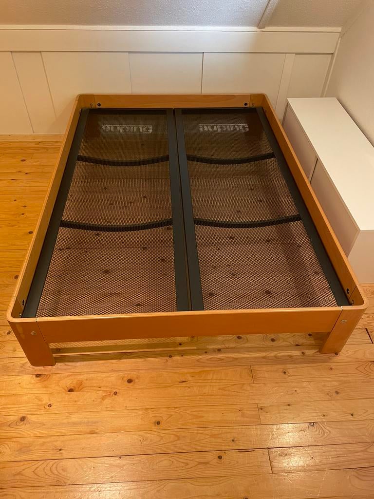 Bed Auping Auronde 140x200 hout, Huis en Inrichting, Slaapkamer | Bedden, Ophalen, Gebruikt, Overige kleuren, Tweepersoons