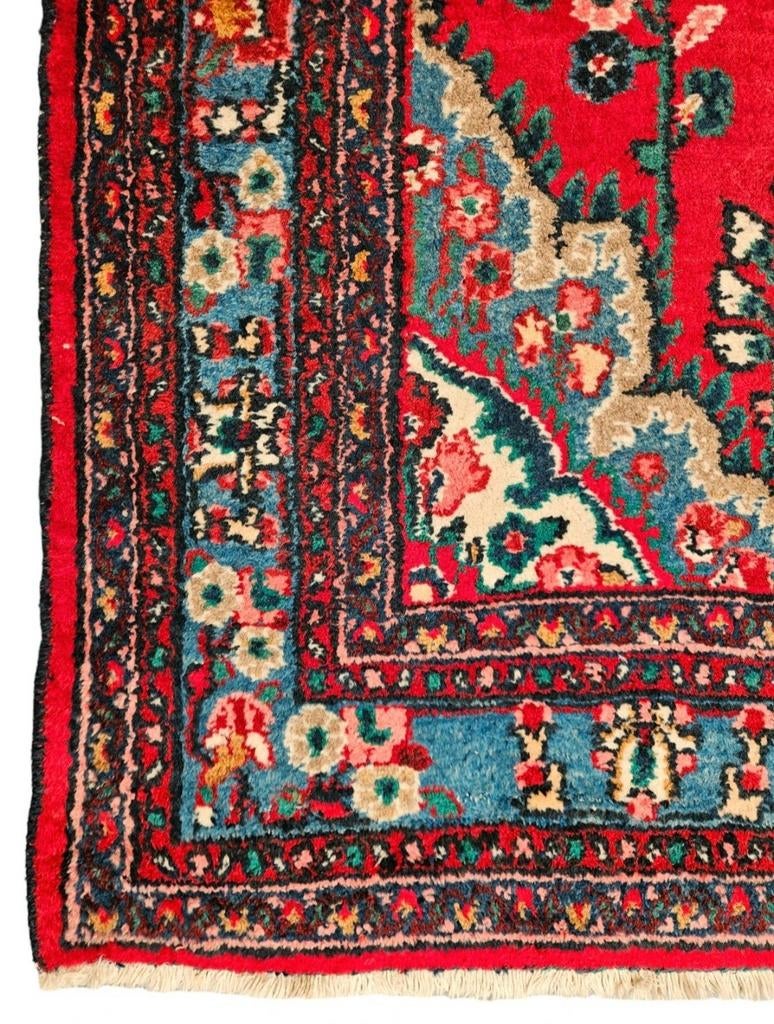 Handgeknoopt Perzisch wol Lilihan Hamadan tapijt 190x278cm, Gebruikt, 150 tot 200 cm, Onbekend, 200 cm of meer