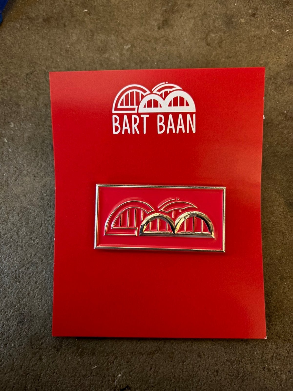 Bart Baan pin logo rechthoek, Ophalen of Verzenden