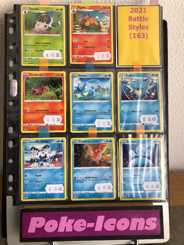 2021 SW&SH 163 Battle Styles (Reverse & Holo) & Jumbo Card, Ophalen of Verzenden, Zo goed als nieuw, Meerdere kaarten, Foil