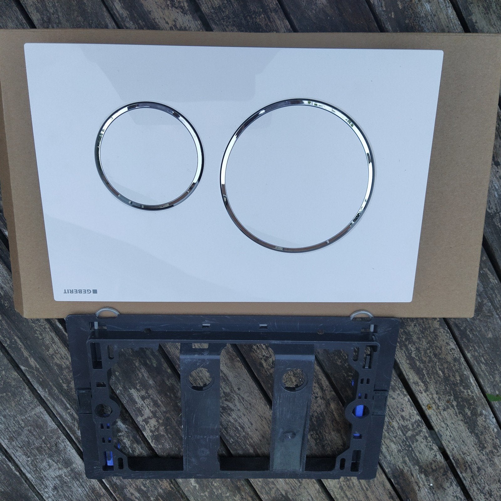 Geberit Sigma 20 Bedieningspaneel Toilet Glans Wit Chroom, Ophalen of Verzenden, Nieuw, Chroom, Toilet
