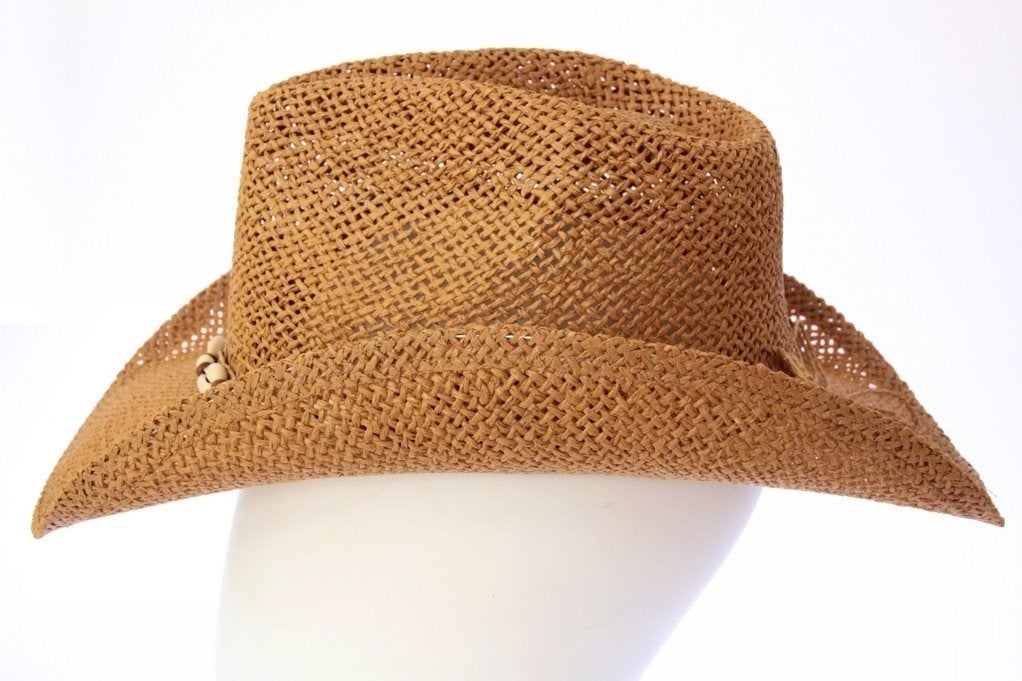 cowboy Western zomerhoed Hawkins beige bruin 54-61 Nieuw, Hoed, Hawkins, Nieuw, One size fits all