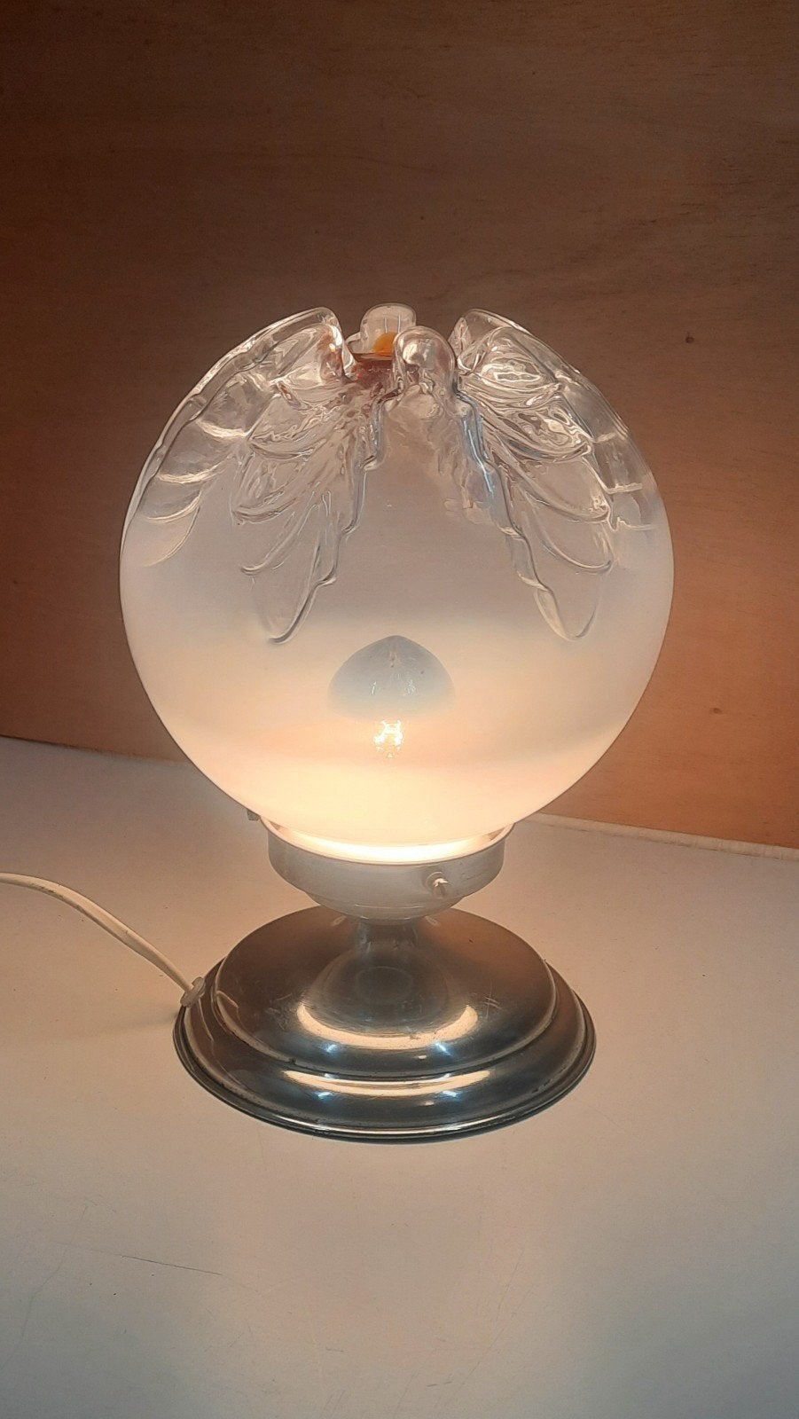 Tafellamp Italiaanse Mazzega Murano bol,lees de beschrijving, Huis en Inrichting, Meerkleurig, Zo goed als nieuw, Glas, E27 (groot)