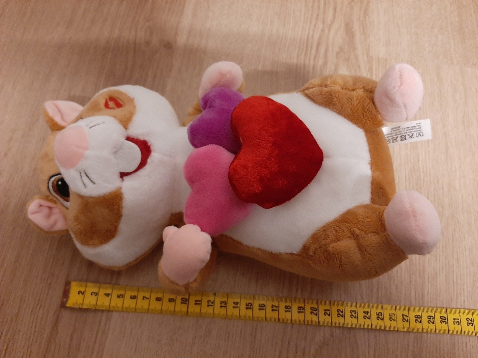 AH hamster knuffel valentijn met 3 hartjes, Ophalen of Verzenden, Overige typen