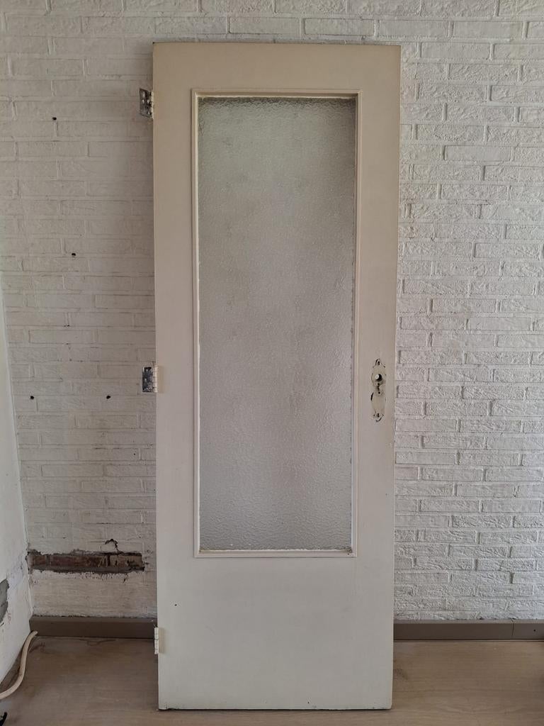 Stompe binnendeur met glas 73x200 cm, Ophalen, Gebruikt, Minder dan 80 cm, Binnendeur