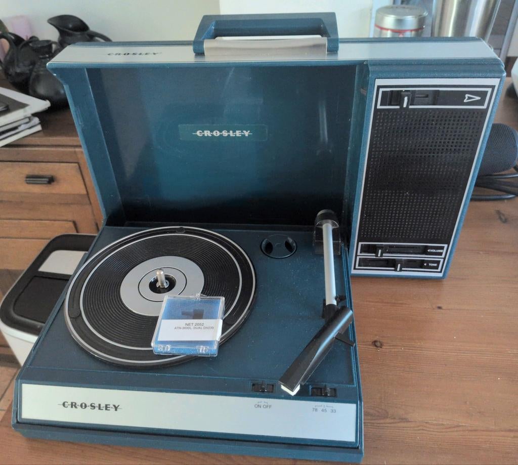 Blauwe Crosley spinnerette uit 2014 + nieuwe naald, Ophalen of Verzenden, Overige merken