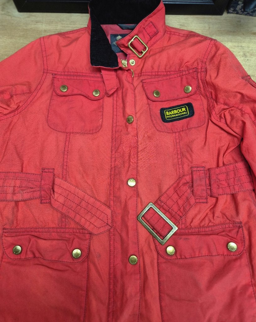 Barbour 'Union Jack' kinder wax jas, 14 jaar, Barbour, Overige maten, Ophalen of Verzenden, Gedragen