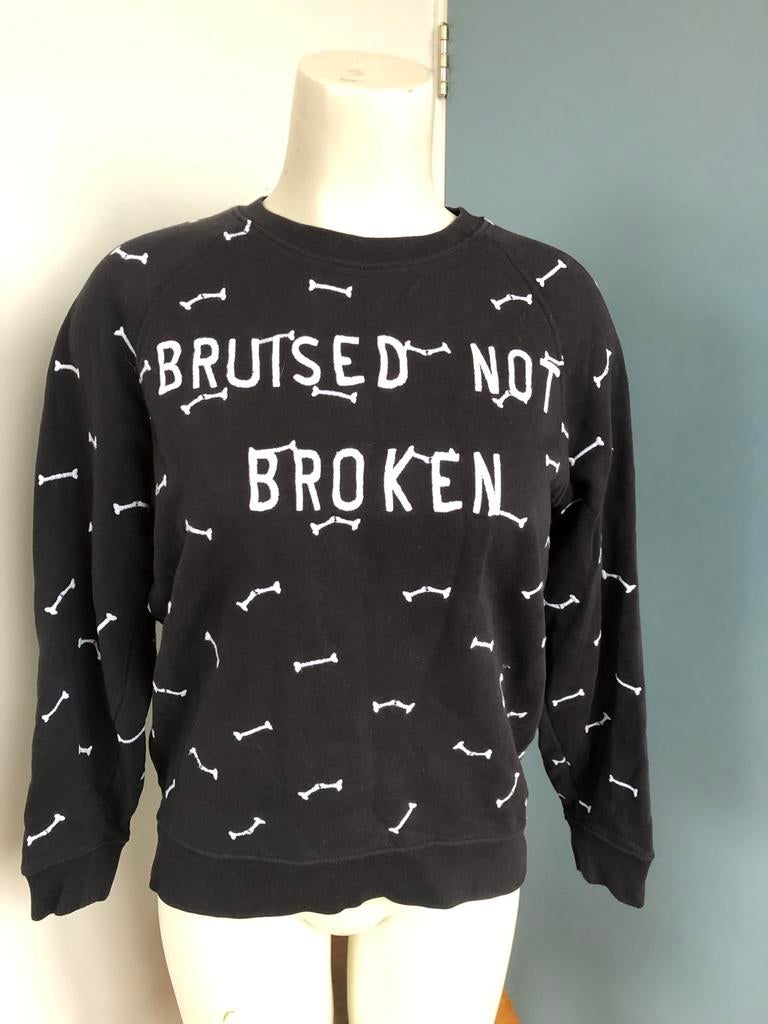 Zoë karssen zwarte trui met botten small s katoen, Zwart, Ophalen of Verzenden, Zo goed als nieuw, X