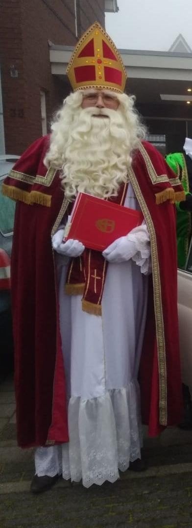 Sinterklaaskostuum,.baardstel en staf, Ophalen, Gebruikt