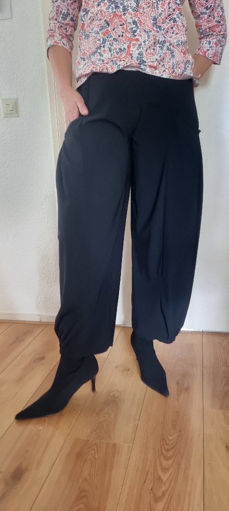Harembroek van travelstof, Kleding | Dames, Maat 38/40 (M), Verzenden, Zwart, Nieuw
