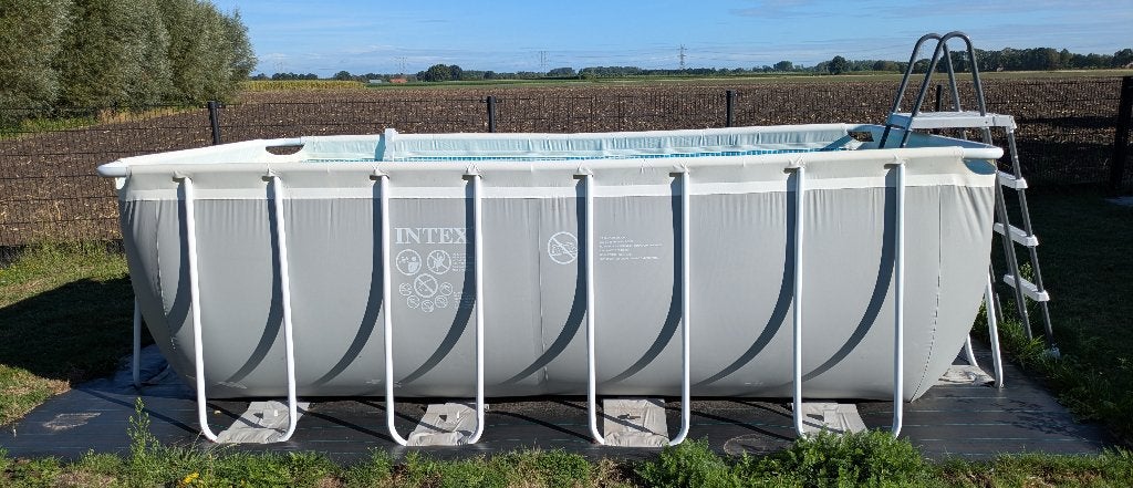 Intex Prism Frame zwembad - 400 x 200 x 122 cm - met trap, Gebruikt, 200 tot 300 cm, Rechthoekig, Ophalen