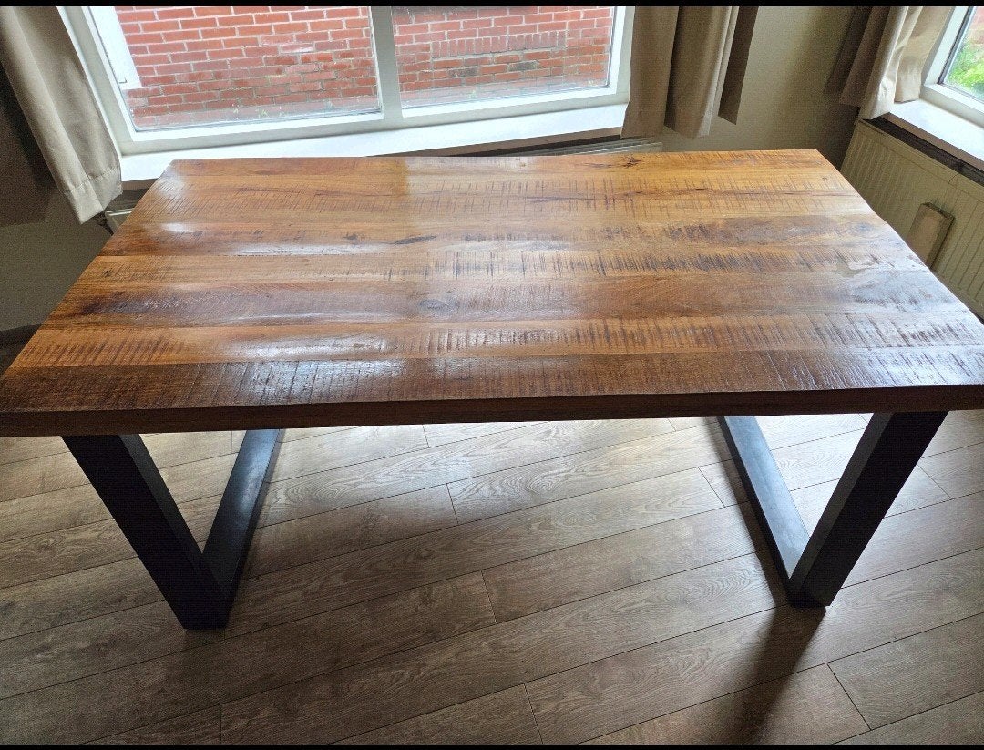 eettafel, tafel, eet tafel, 1.80 lang, Ophalen, Rechthoekig, 150 tot 200 cm, 50 tot 100 cm
