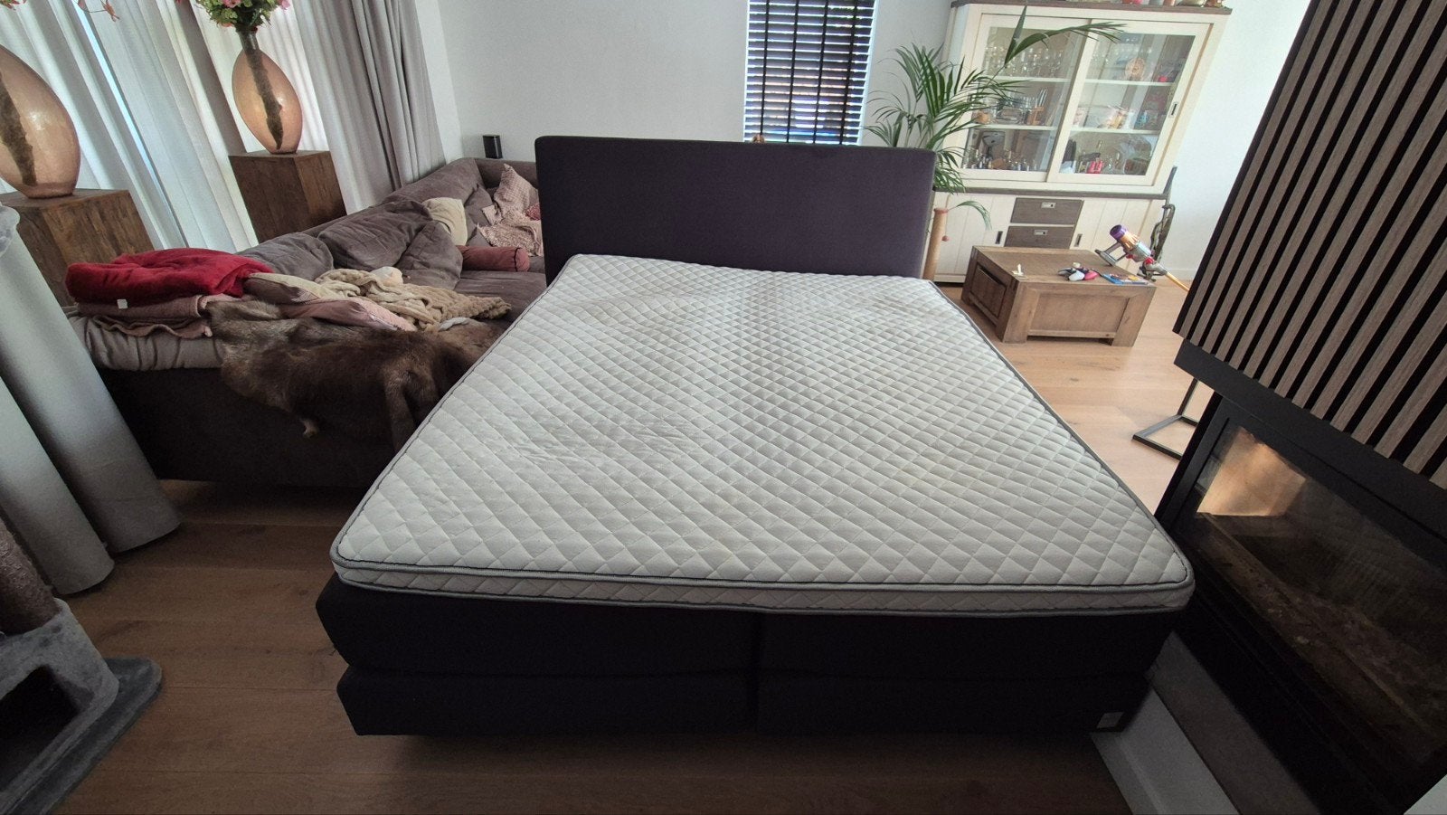 Suisse Sense boxspring met luxe topper 180x200, Huis en Inrichting, Ophalen, Gebruikt, Blauw, Tweepersoons