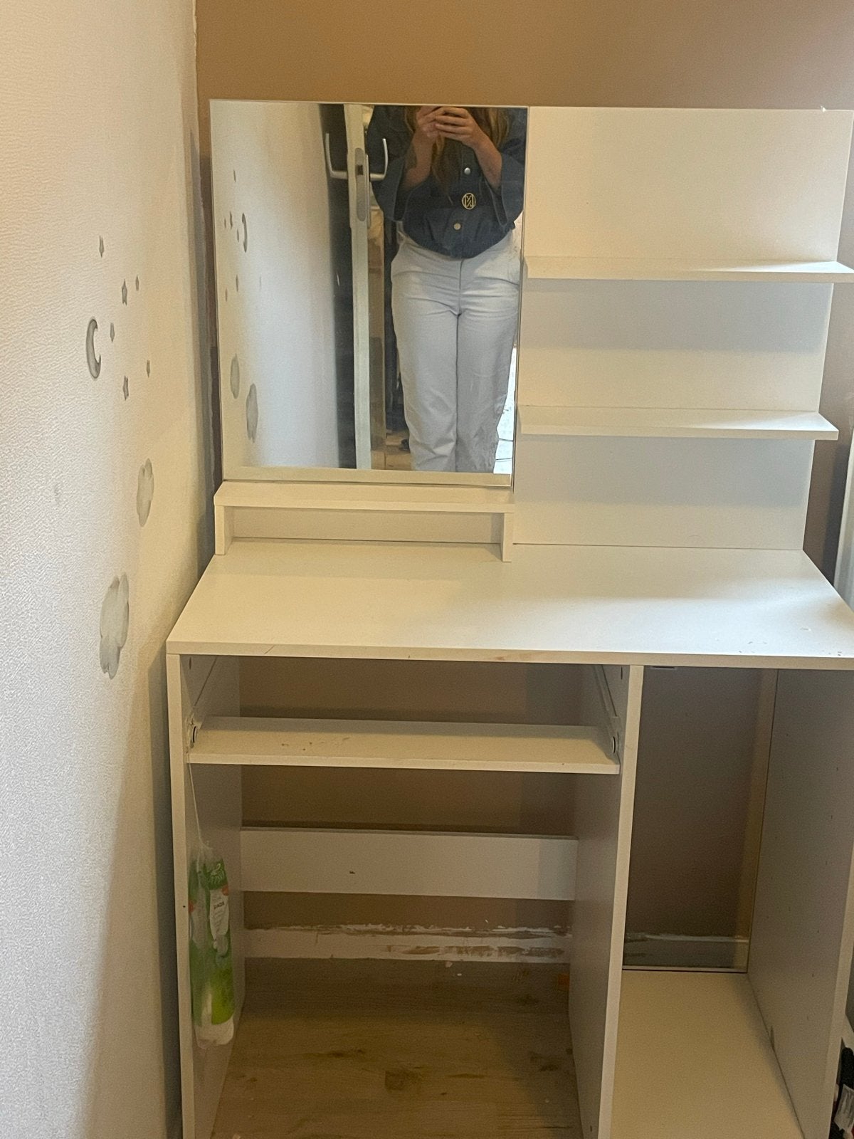 Kaptafel met spiegel, Ophalen, Gebruikt, 50 tot 100 cm, Minder dan 100 cm