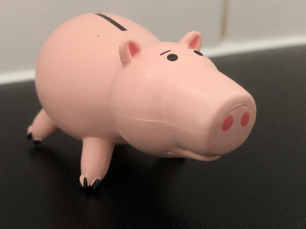 Pixar Toy Story Hamm figuurtje 6 cm, Ophalen of Verzenden, Overige figuren, Zo goed als nieuw, Beeldje of Figuurtje
