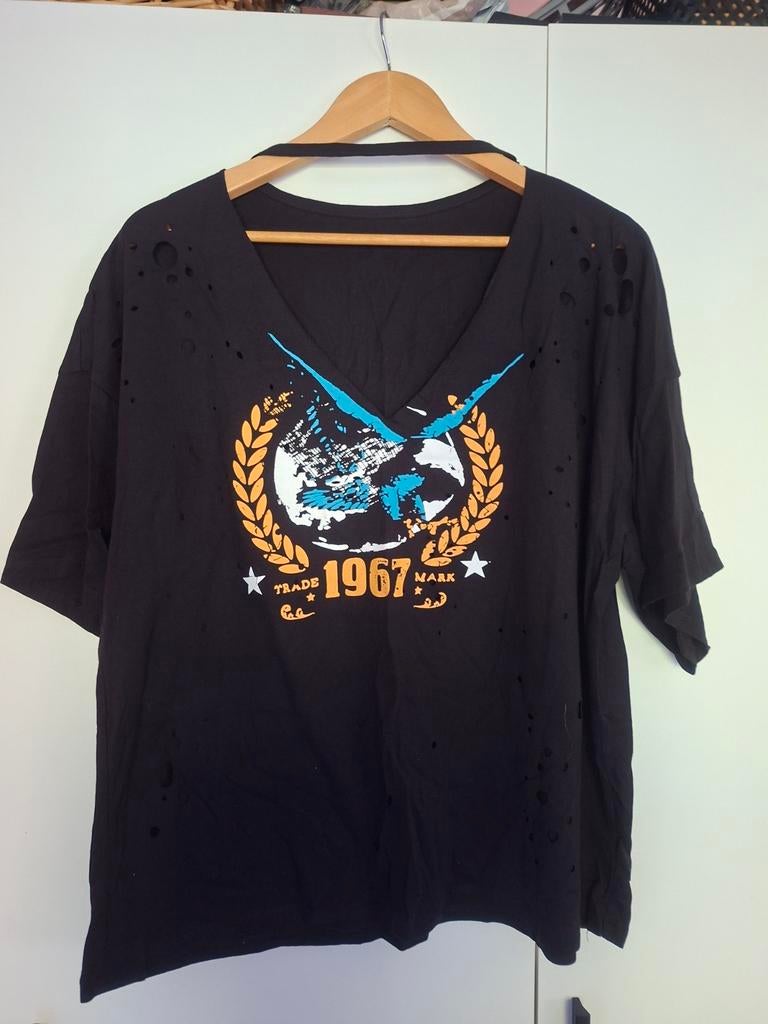 Gaaf apart alternatief shirt 44, Kleding | Dames, Grote Maten, Ophalen of Verzenden, Zo goed als nieuw, Zwart, Shirt of Top