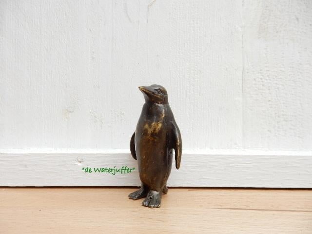 171* Bronzen pinguïn S (Boven €75 geen verzendkosten), Ophalen of Verzenden, Nieuw, Overige materialen, Dierenbeeld