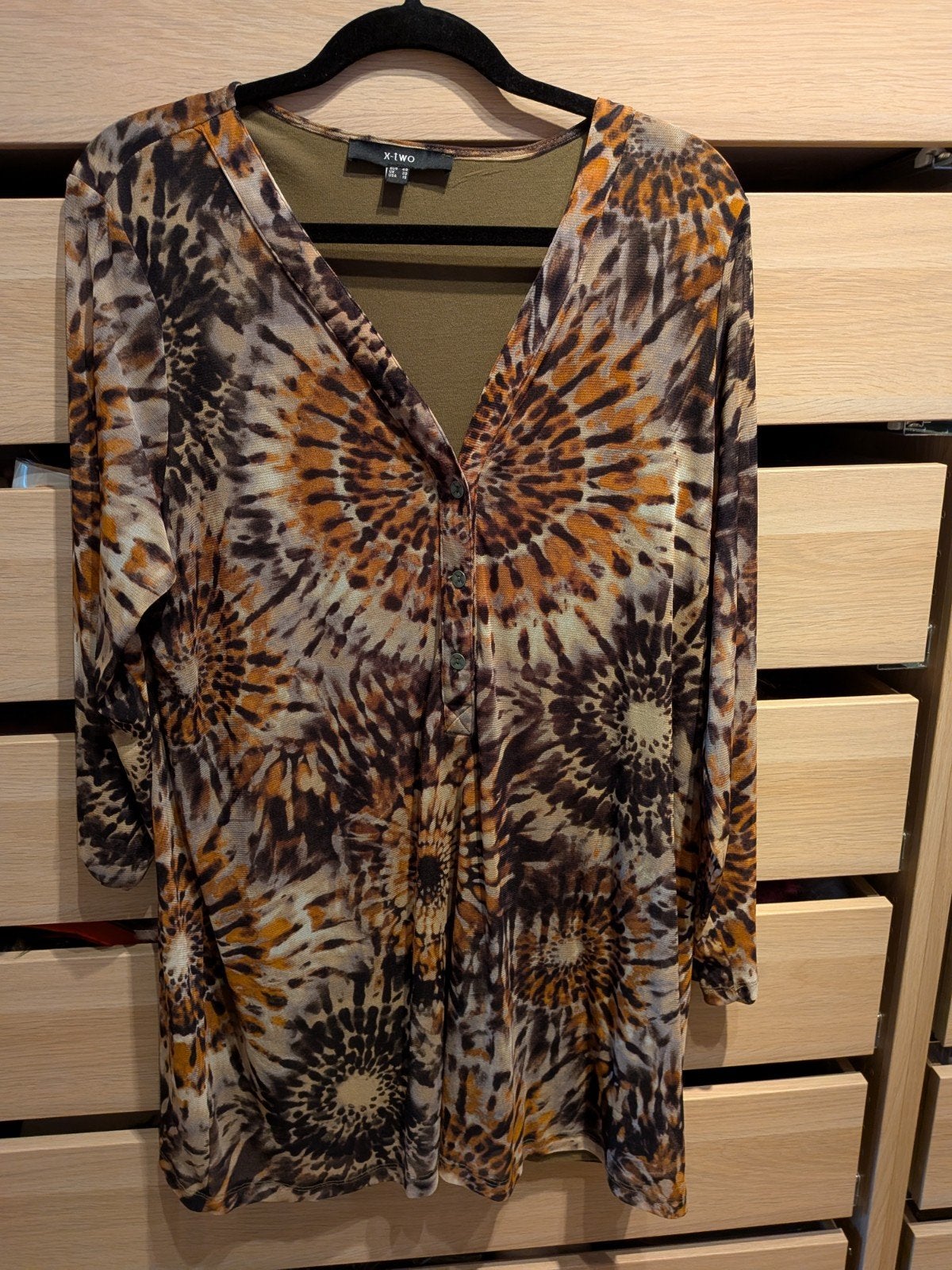 X-Two Tuniek met Lange Mouwen en Tie-Dye Print, X-Two, Ophalen of Verzenden, Zo goed als nieuw, Meerkleurig