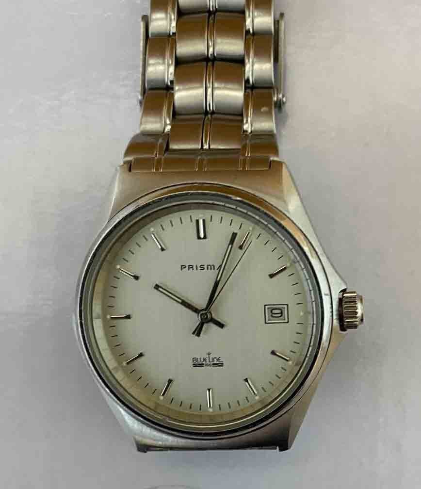 Horloge Prisma Blue Line prima staat, Verzenden, Gebruikt, Staal, Overige merken