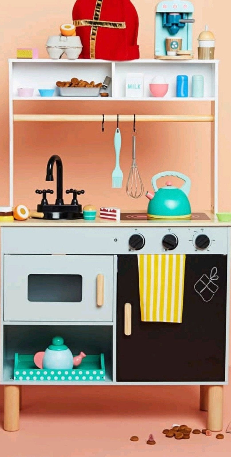 Houten Speelgoedkeuken met Accessoires, Ophalen, Zo goed als nieuw, Hout, Speelkeuken