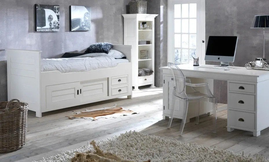 Bed Bateau Wit - Kajuitbed7, Ophalen, Gebruikt, 90 cm, Eenpersoons