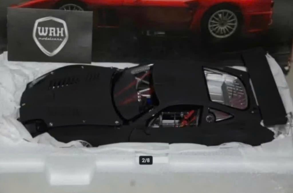 FERRARI 575 GTC 2004 matt-black Kyosho diecast 1:18 WRH, Hobby en Vrije tijd, Verzenden, Zo goed als nieuw, Auto, Kyosho