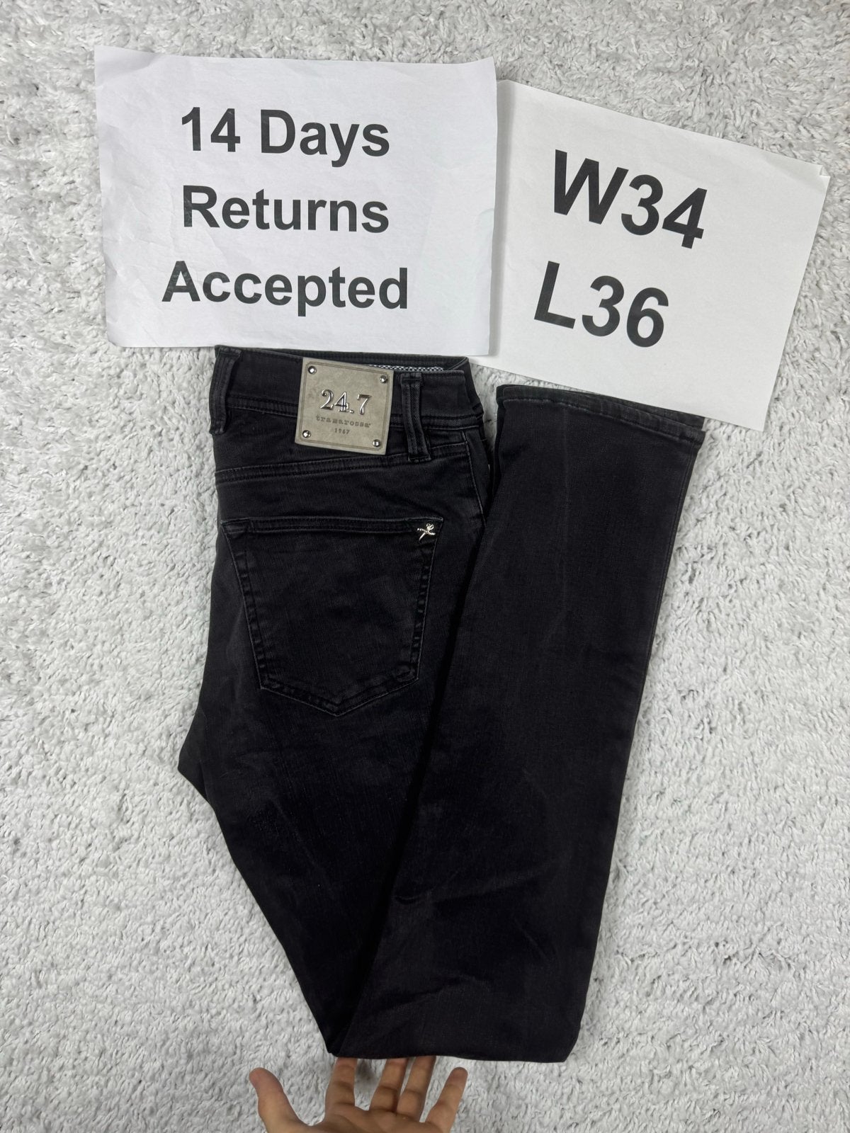 Tramarossa Leonardo Slim Skinny Jeans Zwart W34 L36 3619, B, Zwart, U, Ophalen of Verzenden