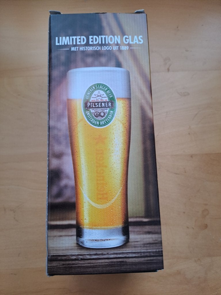 Heineken Pilsener bierglas,, Ophalen of Verzenden, Nieuw, Glas of Glazen, Heineken