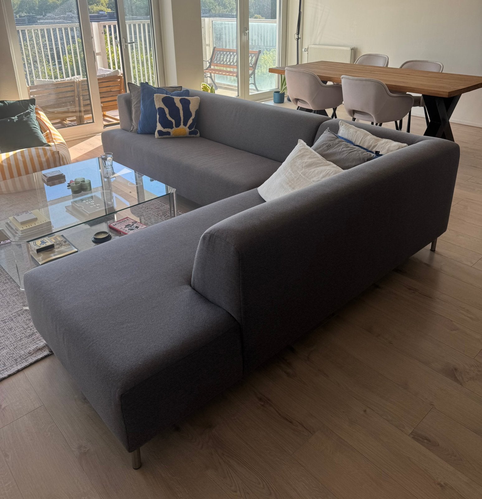 Mooie Hoekbank met Hocker (Coming Lifestyle), Huis en Inrichting, Ophalen, Zo goed als nieuw, Stof