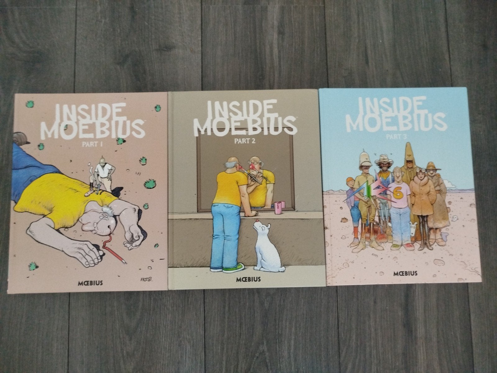 MOEBIUS INSIDE PART 1-2-3 HARDCOVER, Boeken, Complete serie of reeks, Ophalen of Verzenden, Zo goed als nieuw, Moebius (Jean Giraud)