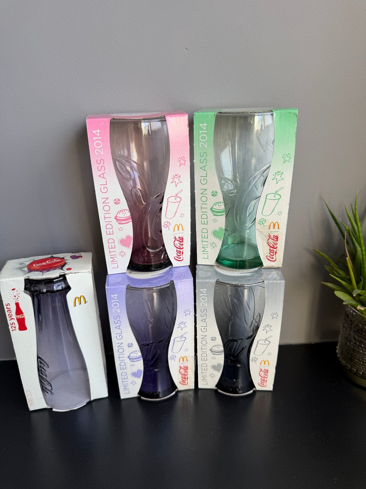 5 McDonald's Coca-Cola glazen (1x 2010, 4x 2014), Verzamelen, Ophalen of Verzenden, Nieuw
