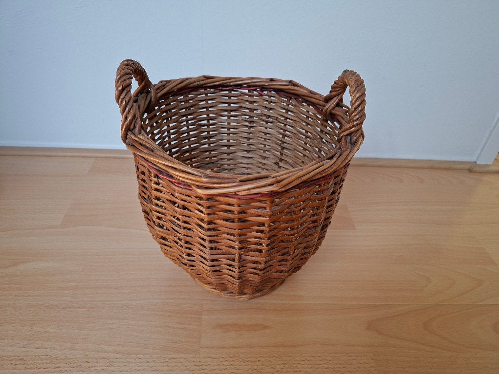 leuk vintage ( poets) mandje, Huis en Inrichting, Mand, Rond, Ophalen of Verzenden, Zo goed als nieuw