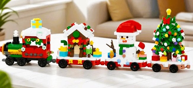 Kersttrein van Bouwsteentjes, Diversen, Kerst, Ophalen of Verzenden, Nieuw