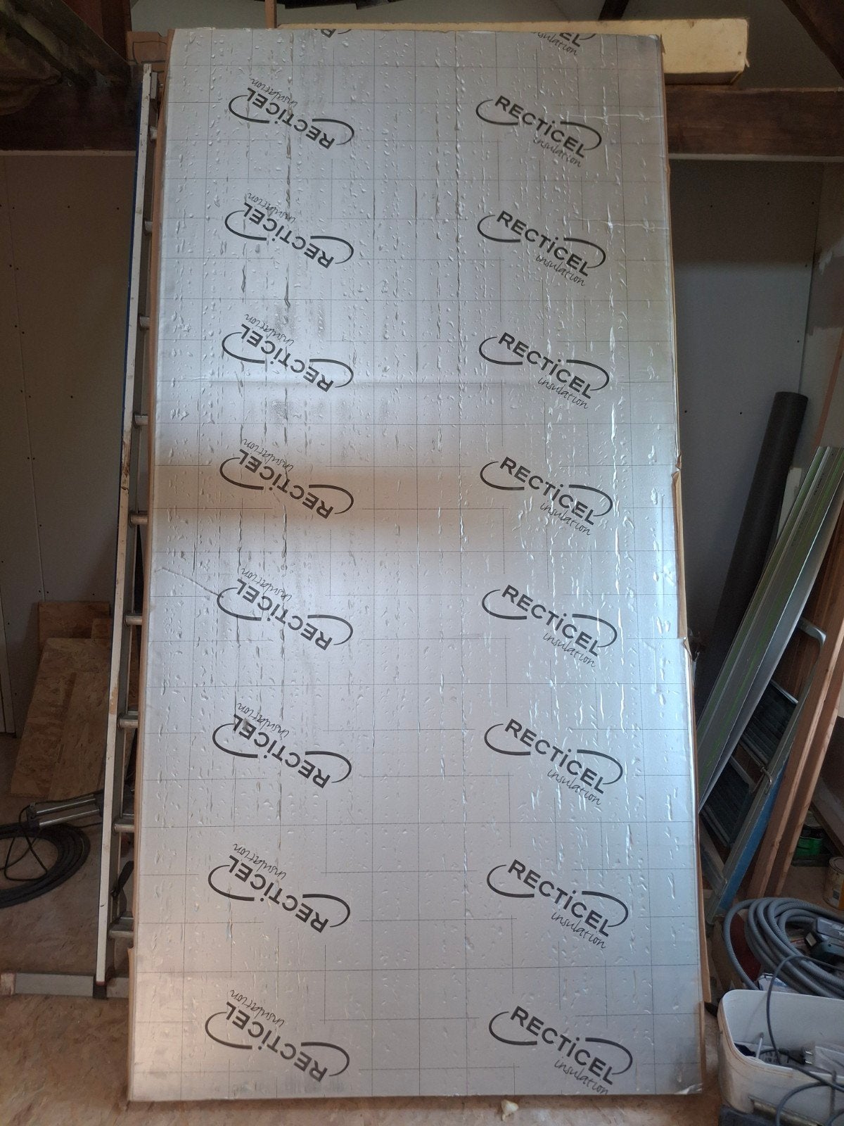 3 Grote PIR Recticel Isolatieplaten 12cm en 8cm dik, Ophalen, Dakisolatie, Gebruikt, Hardschuim (Pir)