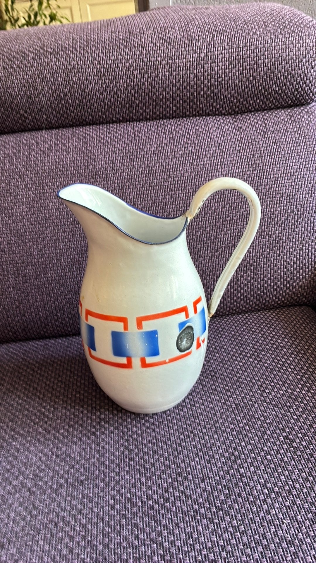 Oude Franse waterkan, Antiek en Kunst, Antiek | Emaille, Ophalen of Verzenden