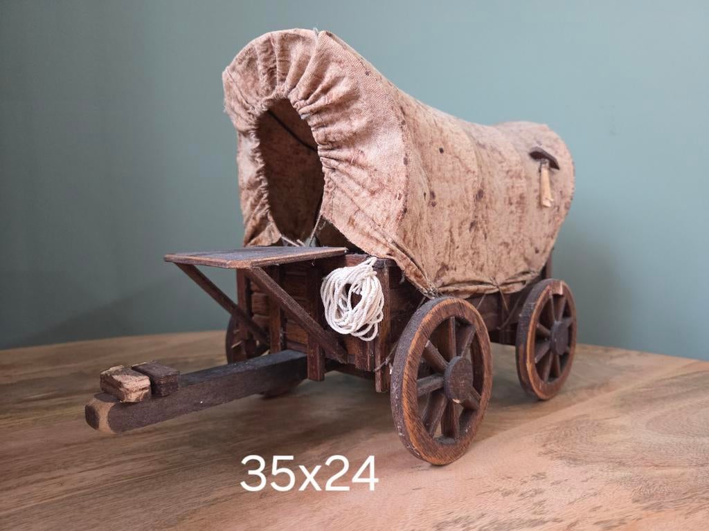 Decoratieve Houten Huifkar - Western Stijl, Ophalen of Verzenden, Gebruikt