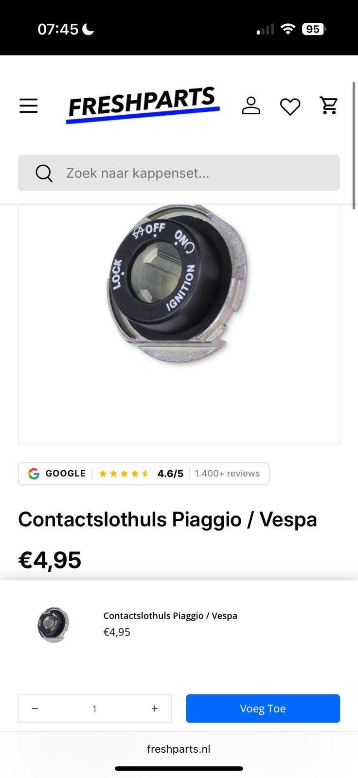 Contactslothuls Piaggio/Vespa, Ophalen, Nieuw, Overige typen, Piaggio