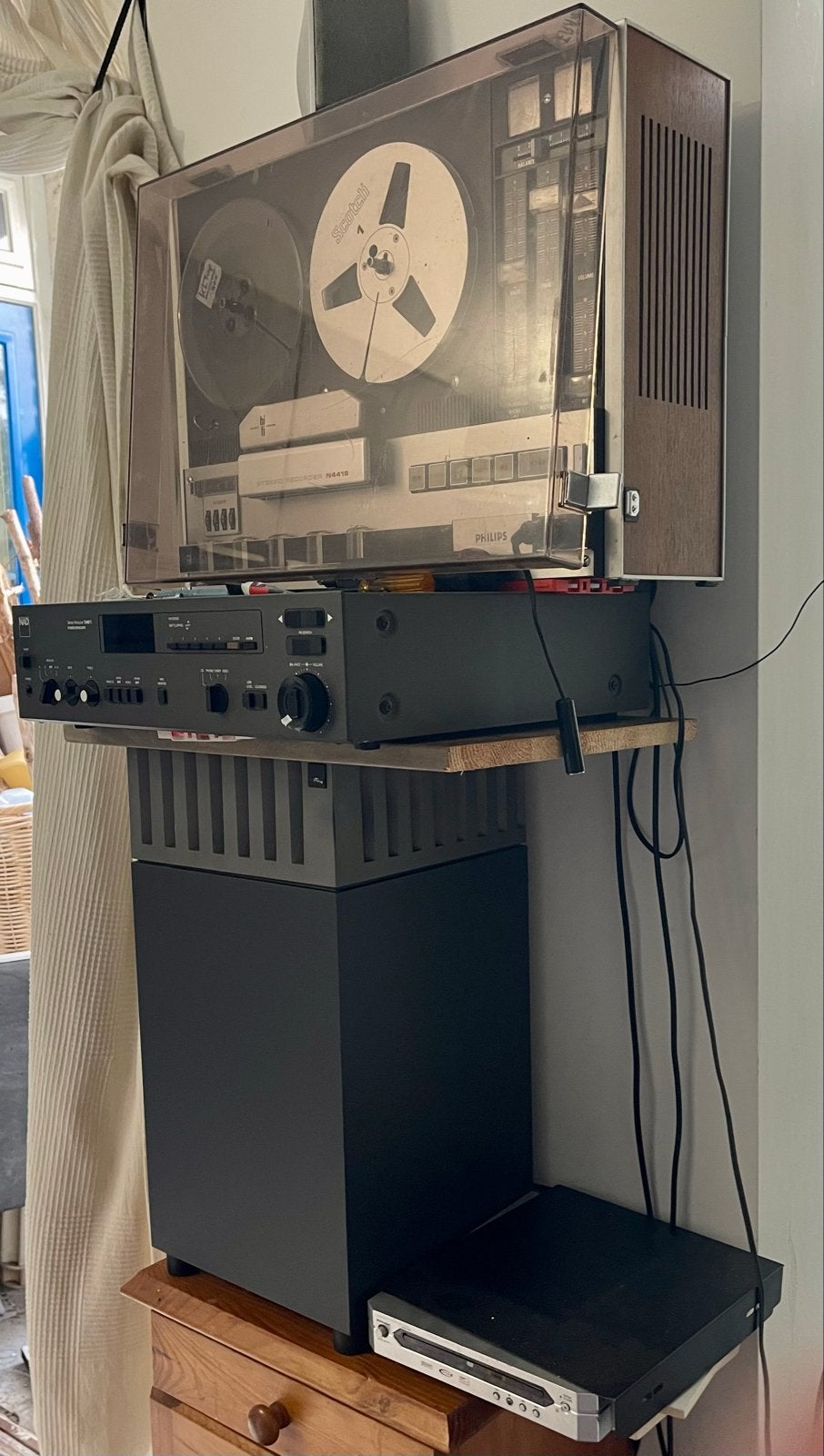 Philips N4416 Bandrecorder met stofkap, Ophalen, Bandrecorder, Met stofkap