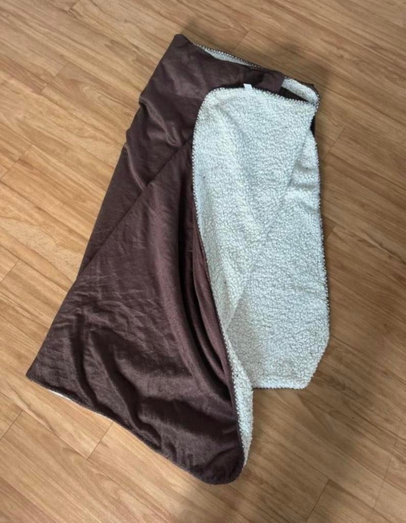 Heerlijke warme en zachte plaid van teddy stof, Ophalen of Verzenden, Zo goed als nieuw
