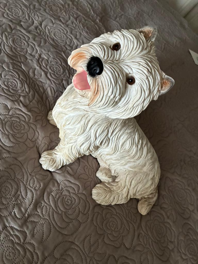 Beeld hond westland white terrier groot, Ophalen, Zo goed als nieuw, Dier