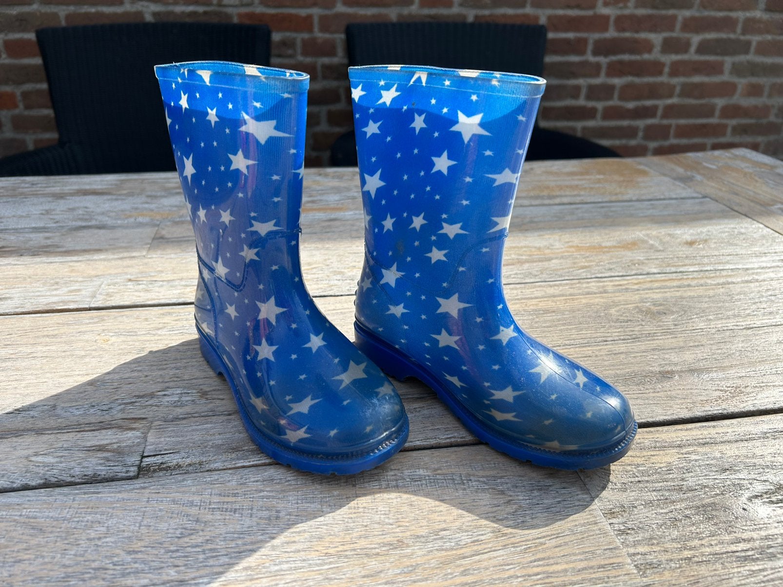 Regenlaarzen blauw maat 30, Gebruikt, Jongen of Meisje, Ophalen of Verzenden, Laarzen